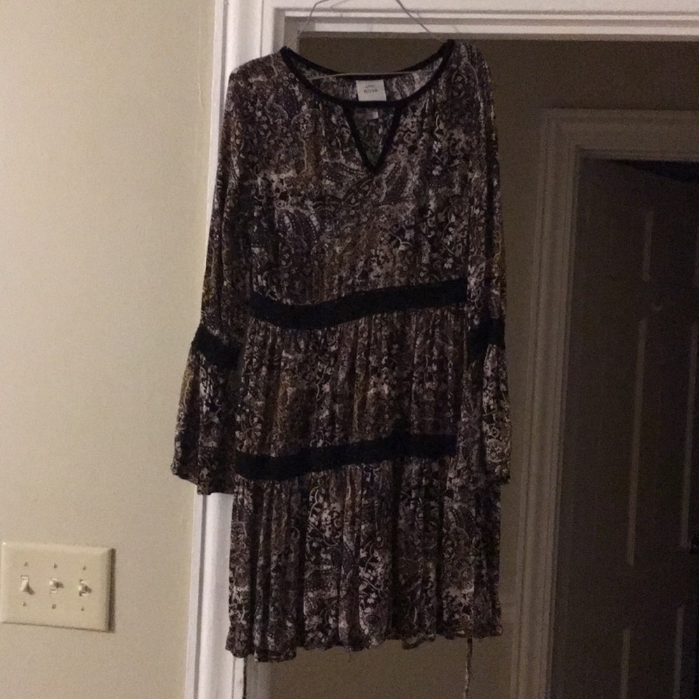 Long sleeve fit and flare dress